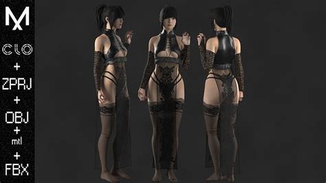 New Female Outfit Obj Mtl Fbx Zprj 3d Model Cgtrader