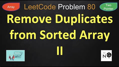 Remove Duplicates From Sorted Array Ii Leetcode Two Pointer