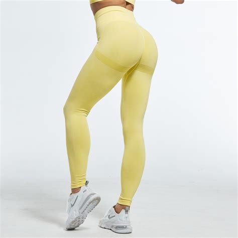 Normov Seamless Women Leggings Fitness High Waist Push Up Peach