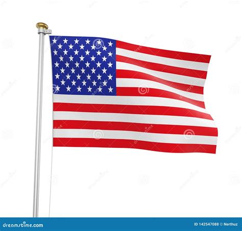 La Bandera De Los Estados Unidos Aisl Stock de ilustración