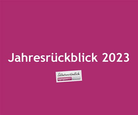 Jahresr Ckblick