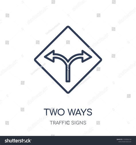 Two Ways Sign Icon Two Ways Stock Vector Royalty Free 1233036154