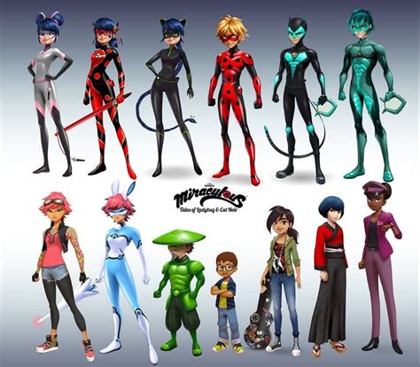 Concept Art Of Miraculous Ladybug Characters