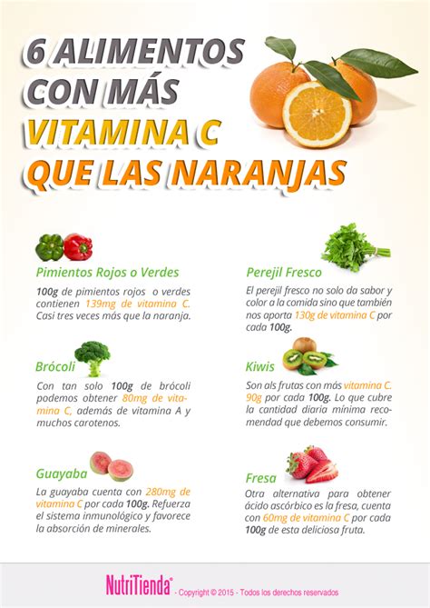 Alimentos Que Tienen M S Vitamina C Que Las Naranjas Alimentos Que