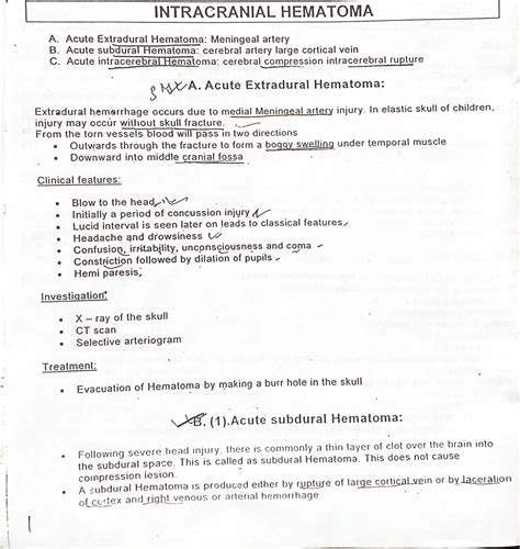 SOLUTION: Intracranial hematoma clinical features investigations ...