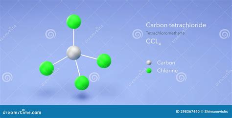 Carbon Tetrachloride Molecule, Molecular Structures, Carbon Tet, 3d ...