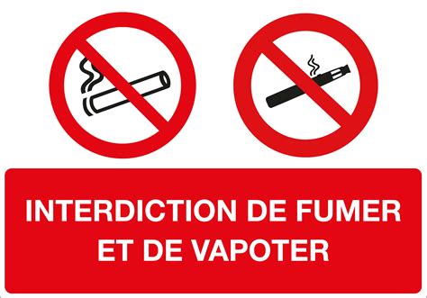 Interdiction de fumer et vapoter Le blog Direct Signalétique