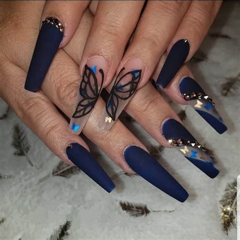 55 Epic Light, Navy & Royal Blue Nail Designs for Classy Girls [March ...