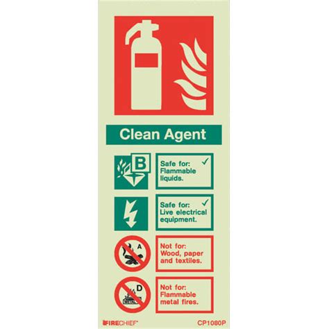 Clean Agent Fire Extinguisher Sign Fire Extinguisher Signs