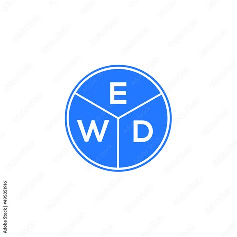 Ewd Letter Logo Design On White Background Ewd Creative Circle Letter