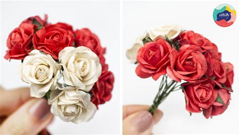 DIY How To Make Paper Roses Using A Flowers Punch Mini Rose Paper