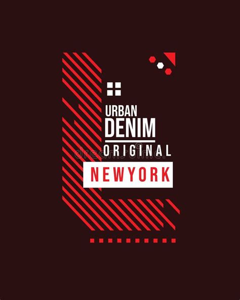 Urban Denim Original New York Typography Vector Illustration T Shirt