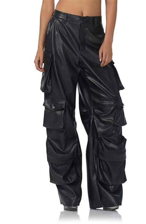 Womens Faux Leather Wide Leg Pants Nordstrom