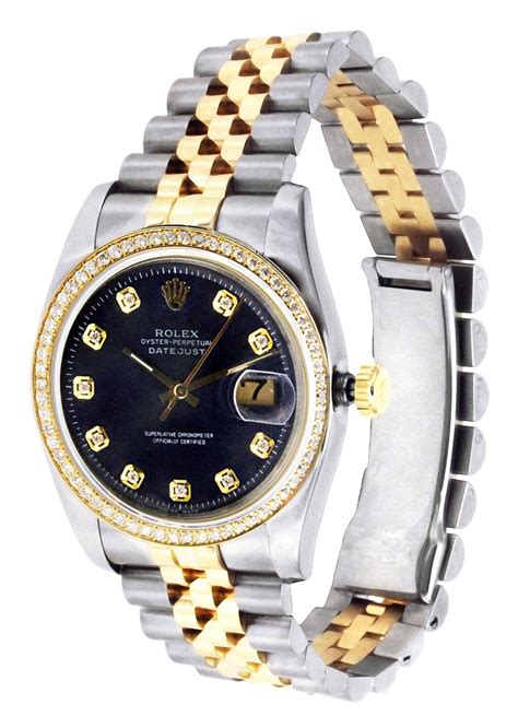 Diamond Rolex Datejust 18k Yellow Gold 36 Mm Frostnyc