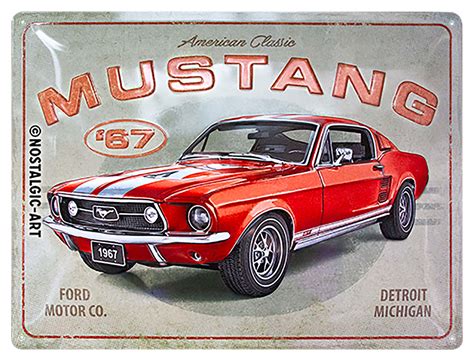 Nostalgic Art Ford Mustang Metal Sign Wxh X Cm