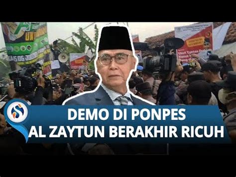 Demo Ponpes Al Zaytun Ricuh Massa Dorong Dorong Polisi Orang Diduga