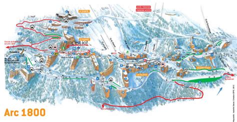 plan d'acces arc 1800