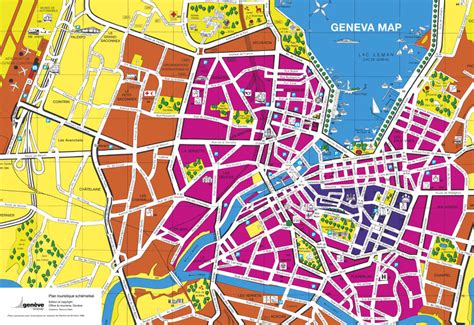 Map of Geneva, Switzerland