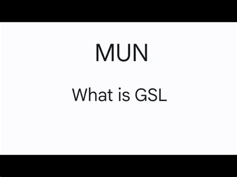 What Is GSL In MUN Model United Nations Episode 4 YouTube