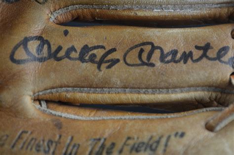 Lot Detail Mickey Mantle Autographed Baseball Glove