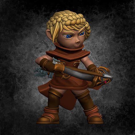 3D Printable Halfling ranger by Deathpunk Studio