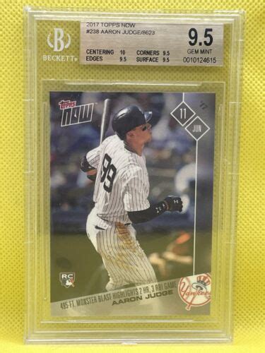 2017 Topps Now Aaron Judge Rookie RC BGS 9 5 Gem Mint 238 8623