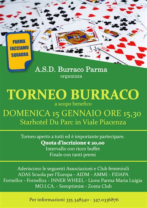 Parma Grande Torneo Di Burraco A Scopo Benefico