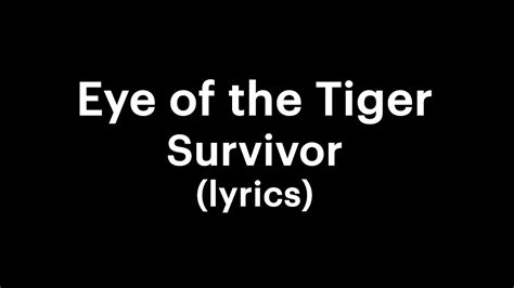 Survivor Eye Of The Tiger Lyrics YouTube