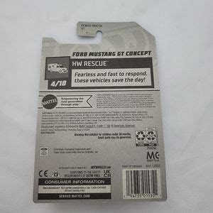 Mattel Other Hot Wheels Ford Mustang Gt Concept Hw Rescue Poshmark