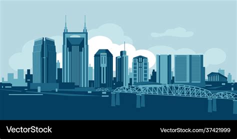 Nashville skyline Royalty Free Vector Image - VectorStock