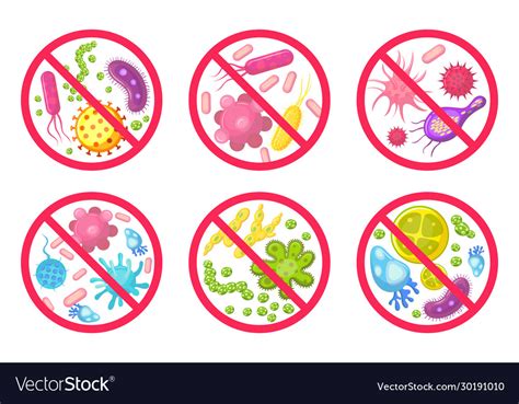 Antiviral And Antibacterial Icon Icons Set Vector Image