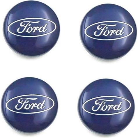 4pcs x Logo 54mm Bleu Ford Centre De Roue Cache Moyeu Jantes Emblème