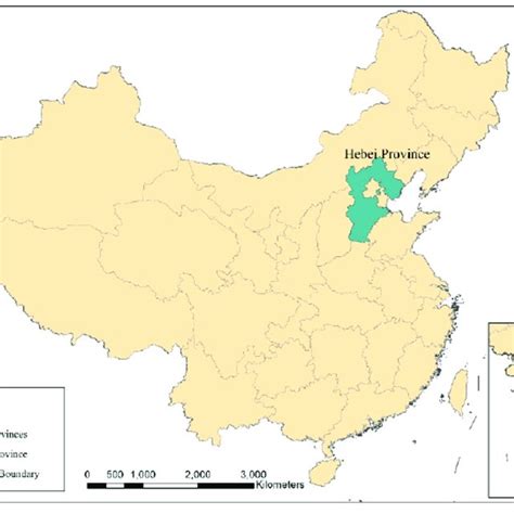 Location of Hebei Province in China. | Download Scientific Diagram