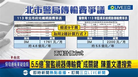 報價兩樣情 北市警監視器傳輸費價差9千萬 陳重文怒擱置預算 陳重文遭搜索與台智光有關 柯文哲曾轟忍了8年｜記者 侯彩紅 郭思妏｜【live