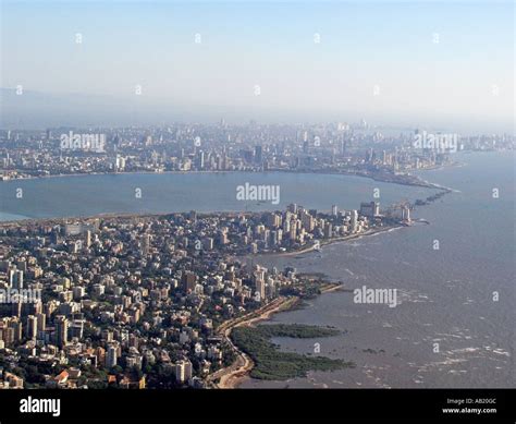 aerial view  mumbai bombay india stock photo alamy
