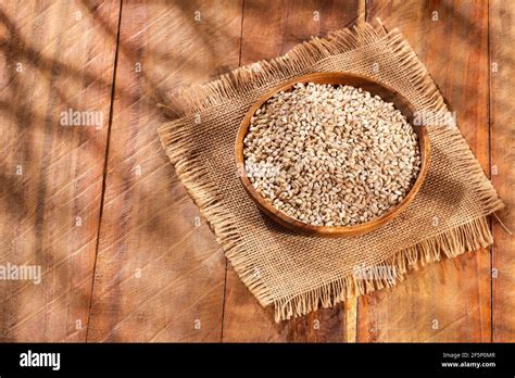 Raw Organic Pearl Barley Hordeum Vulgare Stock Photo Alamy