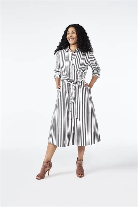 Popsugar At Kohls Striped Midi Shirt Dress Best Popsugar At Kohls