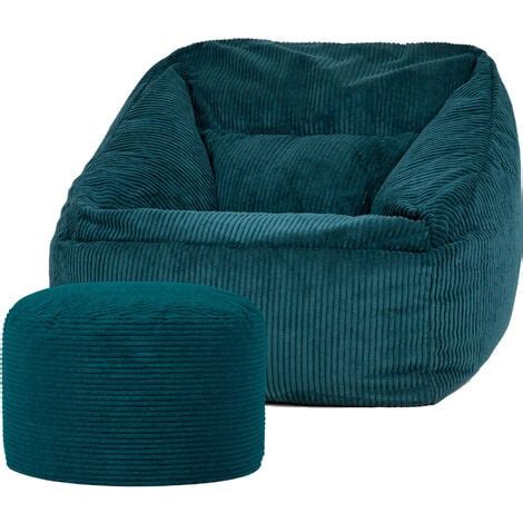 Icon Pouf Fauteuil En Velours C Tel Morgan Et Rond Repose Pieds Xxl