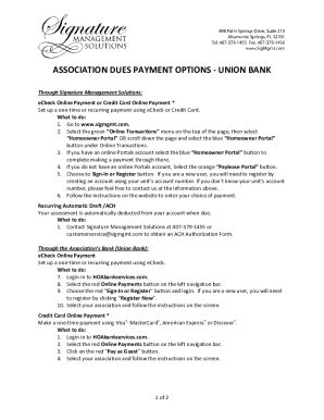 Fillable Online Year End Checklist And Reference Guide Union Bank Hoa