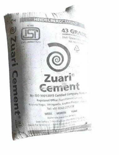 Zuari Cement Opc 43 Grade At ₹ 290bag Construction Cement In Mydukur