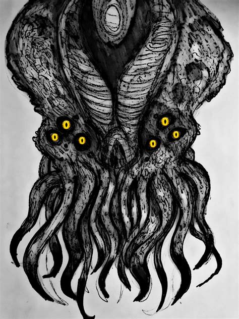 cthulhu face portrait  maskedmidnight  deviantart
