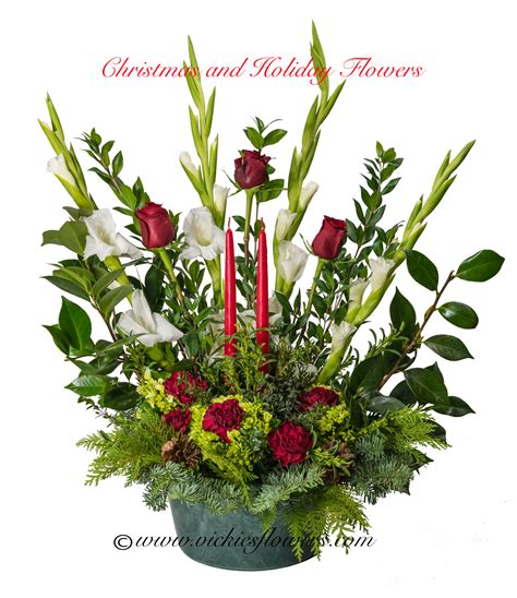 Christmas Holiday Flowers| Candle Centerpieces | Vickies Flowers ...