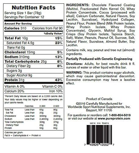 Promax Bars Nutrition Facts | Blog Dandk