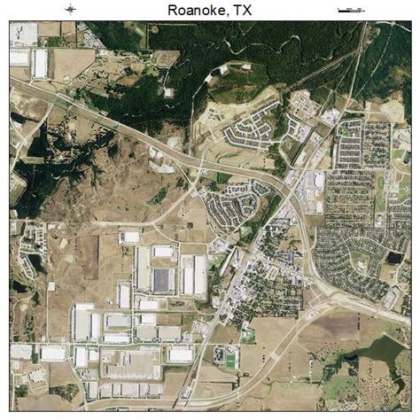 Aerial Photography Map of Roanoke, TX Texas