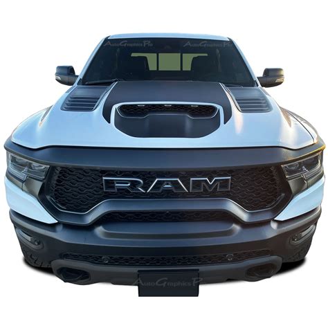 2021 2024 Dodge Ram Rebel Hood Graphics Decal Stripe T Rex Hood Vinyl Graphic Kit