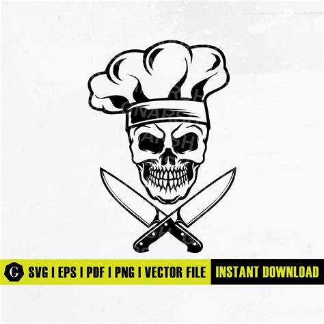 Chef Skull Svg Master Chef Svg Chef Logo SVG Chef Tools Svg Restaurant