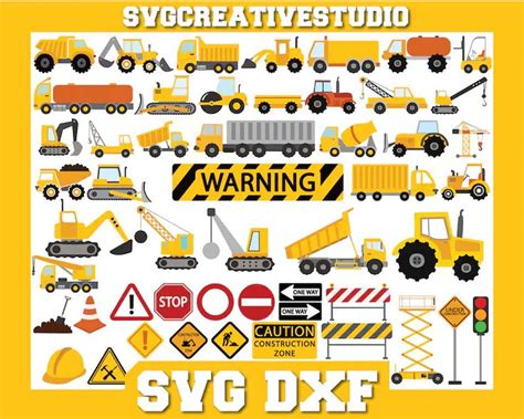 Construction Svg Trucks Svg Construction Bundle Svg Excavator Svg