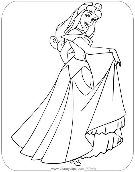 Aurora Sleeping Beauty Coloring Pages