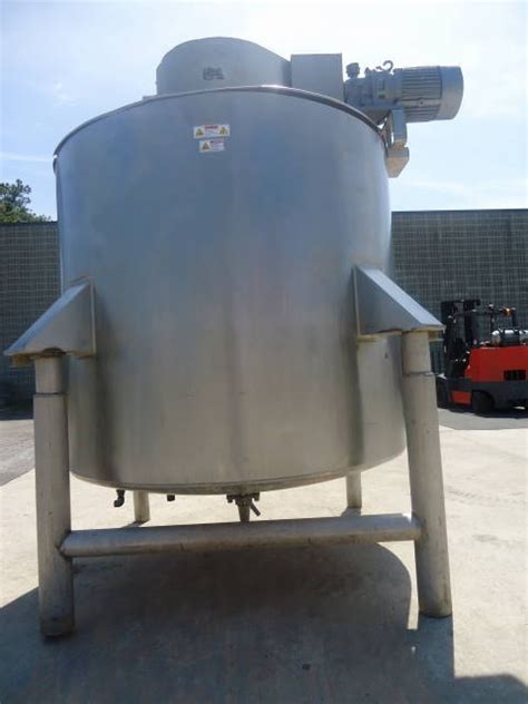 1 000 GALLON LEE DOUBLE MOTION JACKETED KETTLE TANK 316 STAINLESS