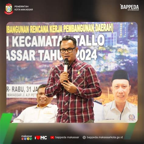 Kepala Bappeda Kota Makassar Menghadiri Sekaligus Menjadi Narasumber